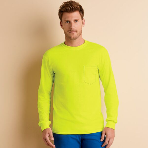 ® Ultra Cotton® Adult Long-Sleeve T-Shirt with Pocket Thumbnail