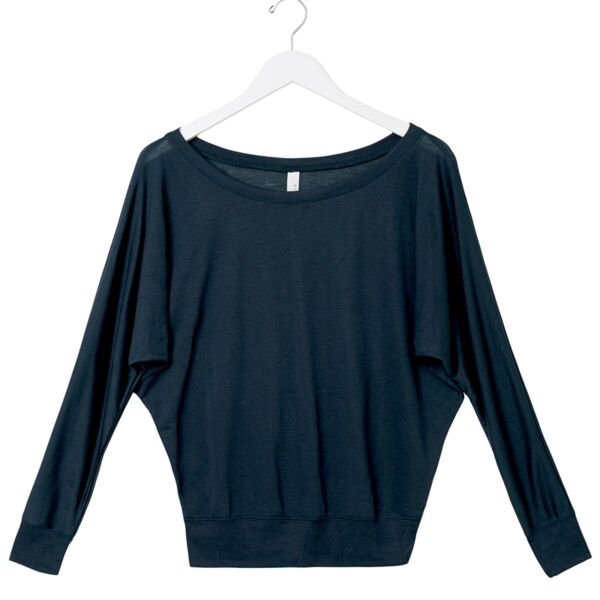 +CANVAS Ladies' Flowy Long-Sleeve Off-Shoulder Tee Thumbnail