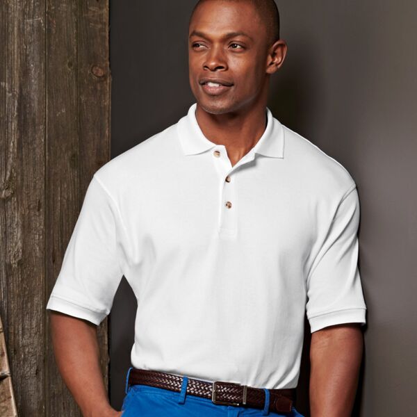 UltraClub Men's Egyptian Interlock Polo Thumbnail