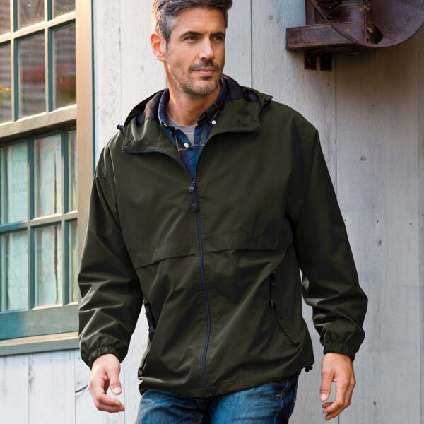 UltraClub Adult Microfiber Full-Zip Hooded Jacket Thumbnail