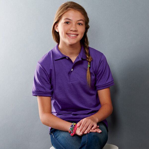 Youth SpotShield&trade; Jersey Polo Thumbnail