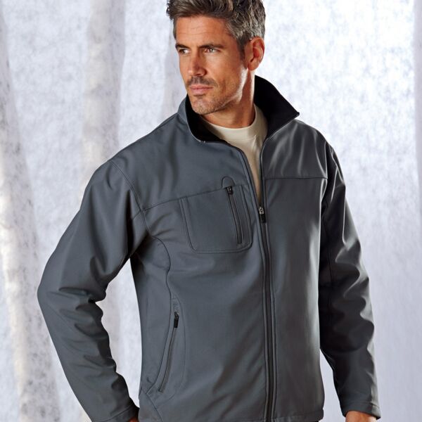 UltraClub Adult Ripstop Soft Shell Jacket with Cadet Collar Thumbnail
