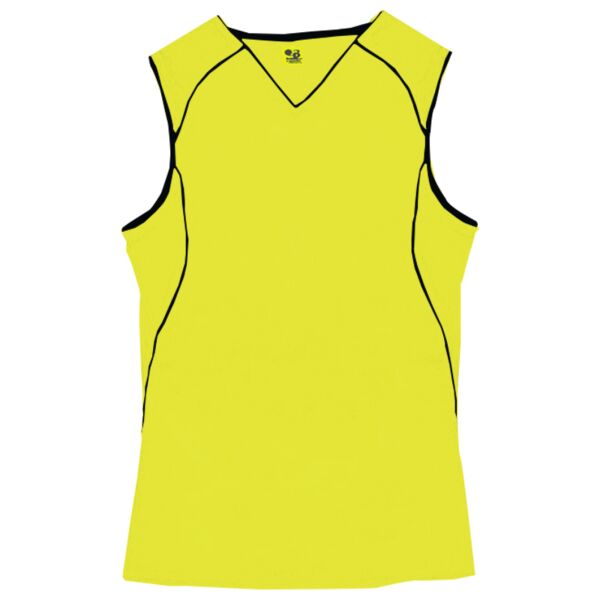 B-Core Ladies "Curve" Contrast Piping Athletic Jersey Thumbnail