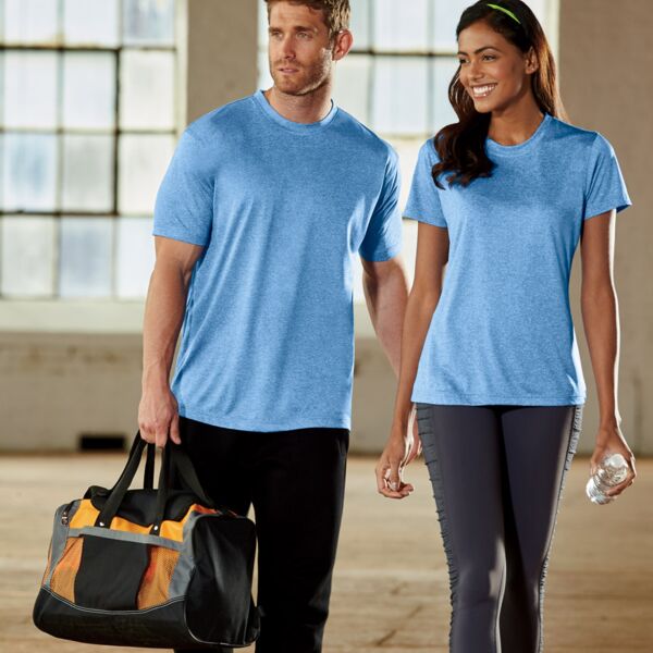 UltraClub&reg; Men's Cool & Dry Heather Performance Tee Thumbnail