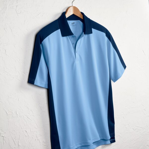 UltraClub&reg; Adult Cool & Dry Stain-Release 2-Tone Performance Polo Thumbnail