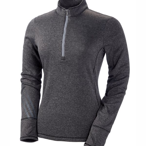 Ladies' Heather 3-Stripes 1/4-Zip Fleece Thumbnail